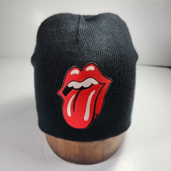 The Rolling Stones Beanie Toque Hat Classic Tongue Black Hat Unisex Adult - Picture 5 of 7